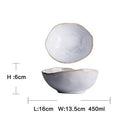 Nordic Ceramics Irregular Shape Plate Bowl Cup