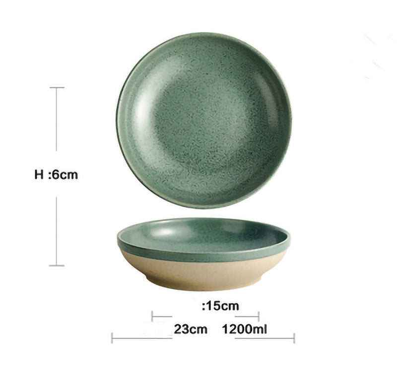 Mint Green Round Ceramic Plates