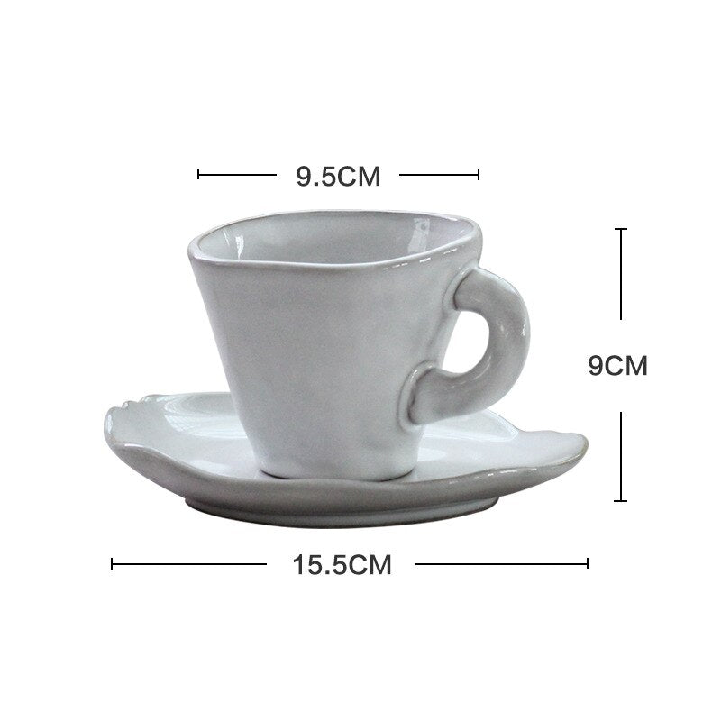 Nordic Ceramics Irregular Shape Plate Bowl Cup