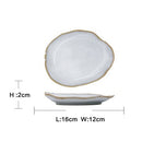 Nordic Ceramics Irregular Shape Plate Bowl Cup