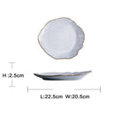 Nordic Ceramics Irregular Shape Plate Bowl Cup