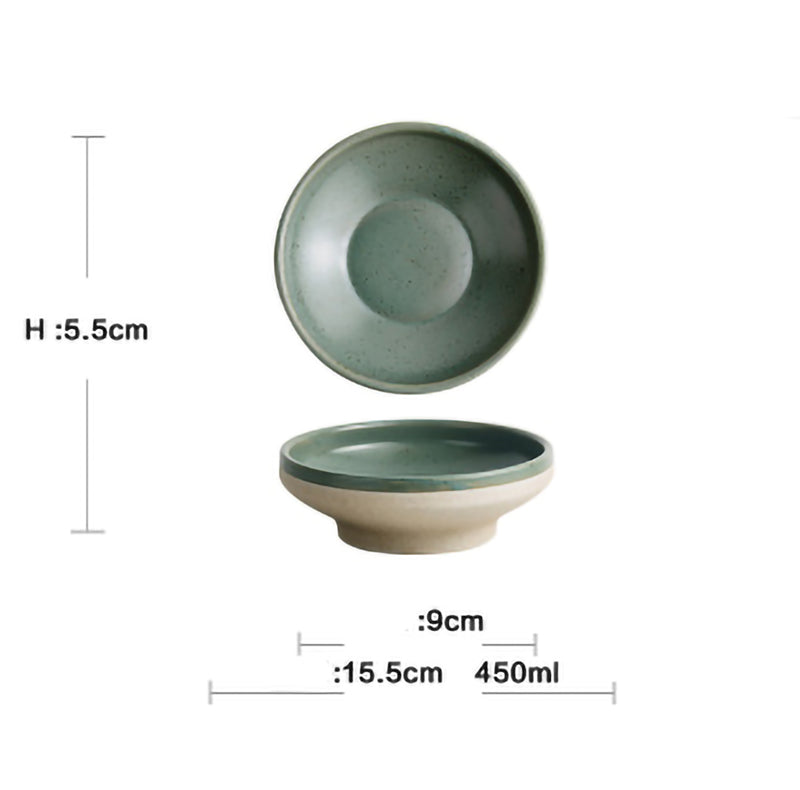 Mint Green Round Ceramic Plates