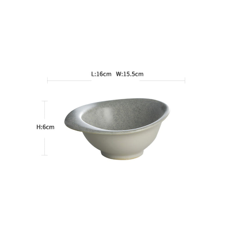 Stone Grey Irregular Shape Ceramic Plate