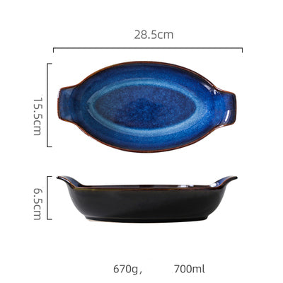 Irregular Shape Deep Ceramic Plate