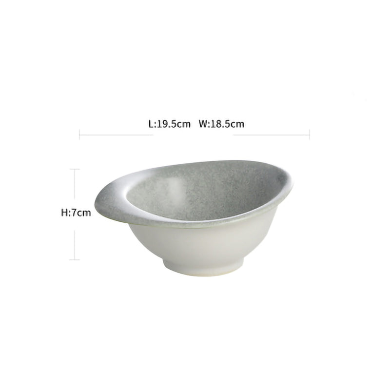 Stone Grey Irregular Shape Ceramic Plate