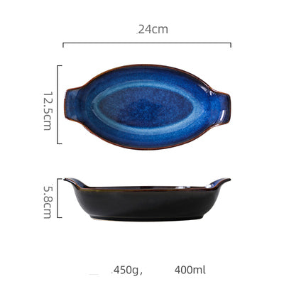 Irregular Shape Deep Ceramic Plate