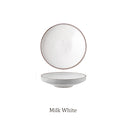 Retro Ceramic Shallow Plate For Dessert Salad Soup